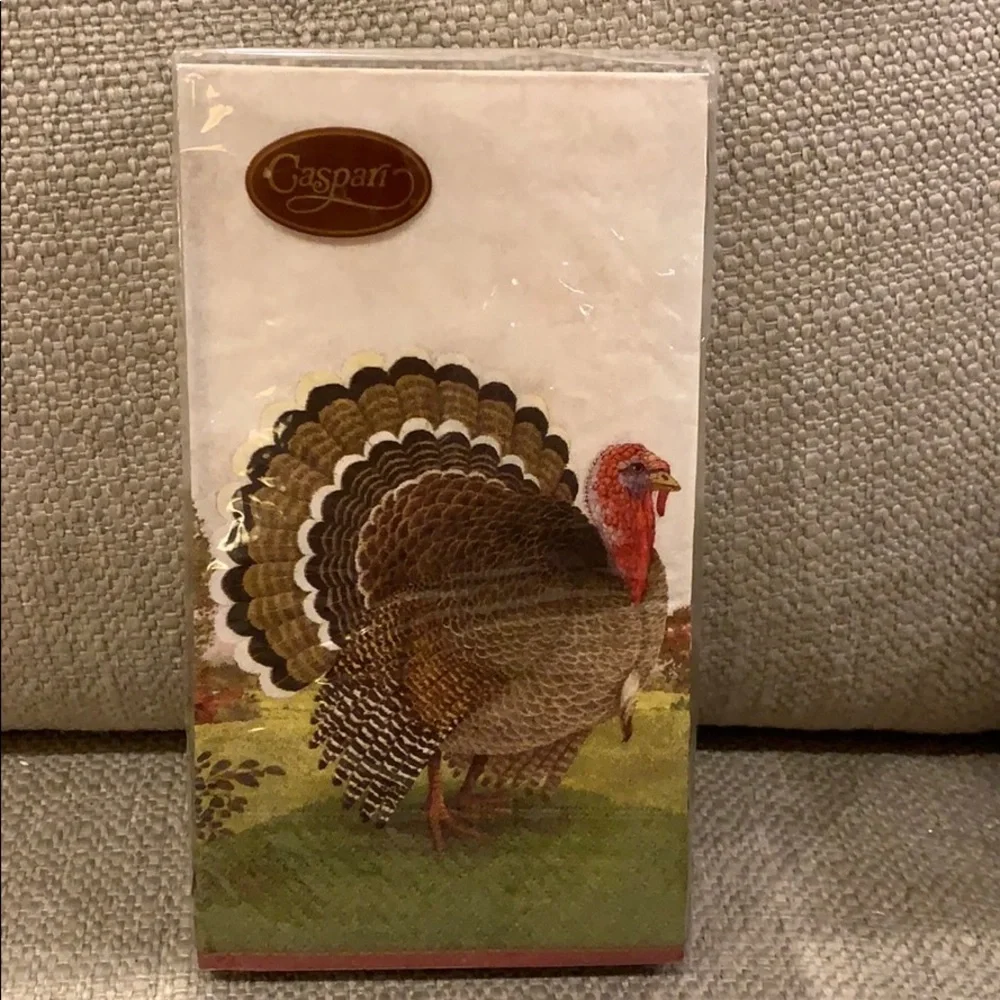 2 Pkgs Caspari Autumn Farms Guest Towels Napkins